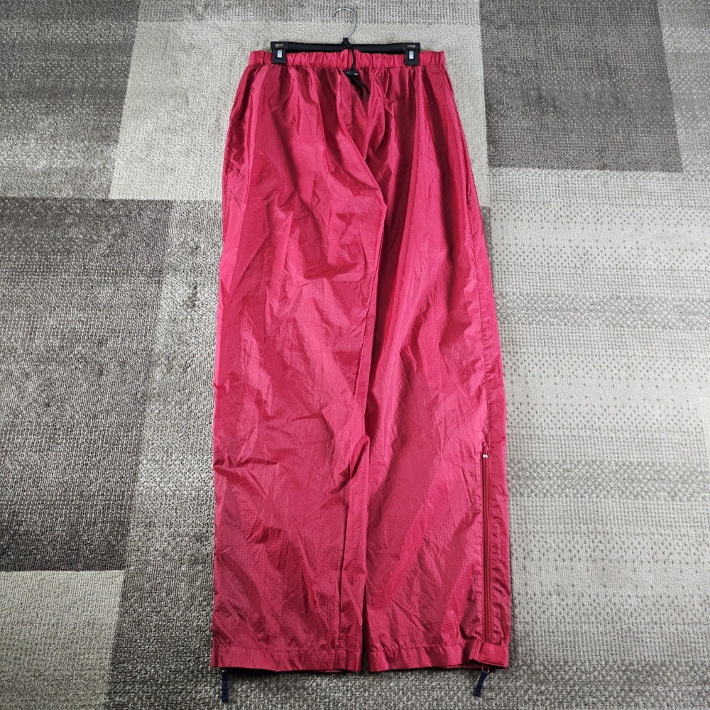 West Marine Windbreaker Pants Mens Size L Red‎ Drawstring Nylon